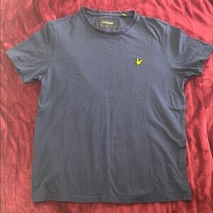 Lyle & Scott Navy Tee with Gold Emblem